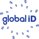 The 'global iD' logo in blue lowercase letters, surrounded by multiple small blue ID icons.